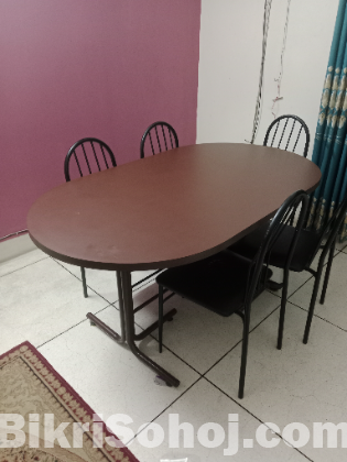 অটবির ডাইনিং টেবিল ও সাথে ৫ টি চেয়ার